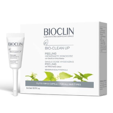 Bioclin Bio-Clean Up Peeling Crema igienizzante contro squame di forfora 6 flaconcini monodose da 5 ml Bioclin Bio-Clean Up Peeling Crema igienizzante contro squame di forfora 6 flaconcini monodose da 5 ml