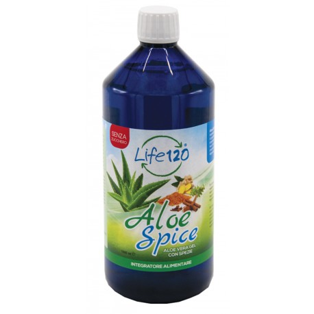 Life 120 Aloe Spice 1000 ml - Integratore di Aloe Vera per il sistema digerente