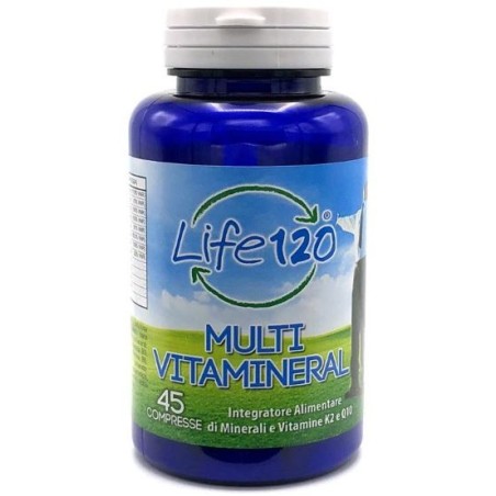 Life 120 Multivitamineral 45 compresse - Integratore di minerali e vitamine con coenzima Q10 Life 120 Multivitamineral 45 compresse - Integratore di minerali e vitamine con coenzima Q10
