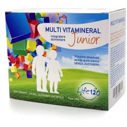 Life 120 Multi Vitamineral Junior 30 bustine - Integratore di vitamine e minerali per bambini