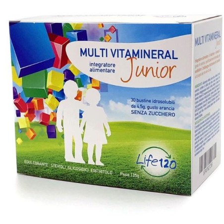 Life 120 Multi Vitamineral Junior 30 bustine - Integratore di vitamine e minerali per bambini Life 120 Multi Vitamineral Junior 30 bustine - Integratore di vitamine e minerali per bambini