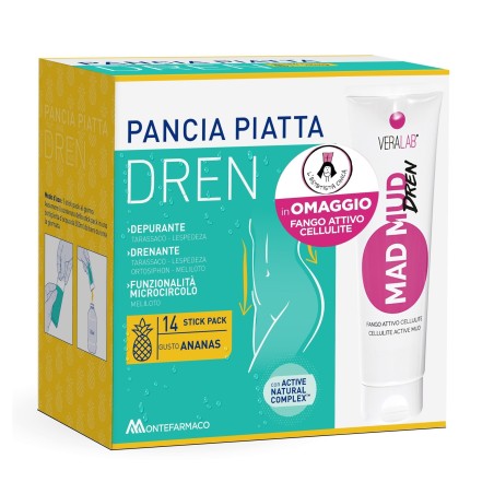 Pancia Piatta Dren Ananas 14 bustine + Estetista Cinica Mad Mud Dren fango anticellulite OMAGGIO Pancia Piatta Dren Ananas 14 bustine + Estetista Cinica Mad Mud Dren fango anticellulite OMAGGIO