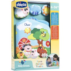Chicco Gioco Farm Animals Theatre Gioco in tessuto per bambini dai 6 ai 36 mesi