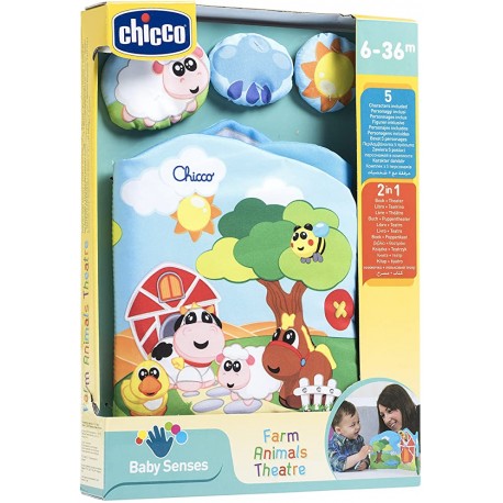 Chicco Gioco Farm Animals Theatre Gioco in tessuto per bambini dai 6 ai 36 mesi