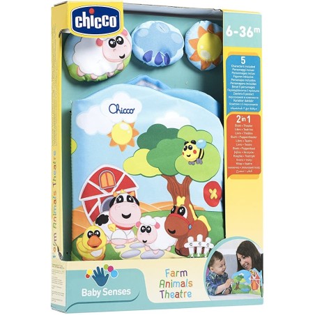 Chicco Gioco Farm Animals Theatre Gioco in tessuto per bambini dai 6 ai 36 mesi Chicco Gioco Farm Animals Theatre Gioco in tessuto per bambini dai 6 ai 36 mesi