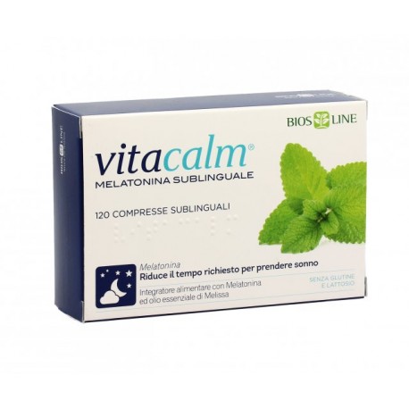 Bios Line VitaCalm Melatonina Sublinguale integratore per sonno 120 cpr