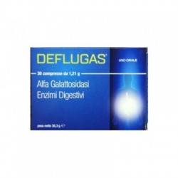 Deflugas integratore per eliminazione dei gas intestinali 30 compresse masticabili