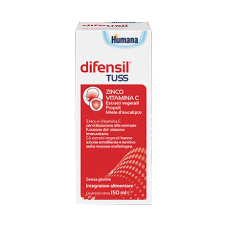 Difensil Tuss integratore di zinco e vitamina C per sistema immunitario 150 ml