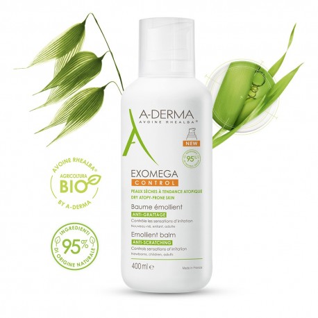 A-Derma Exomega Control Balsamo corpo anti prurito per pelle secca 400 ml