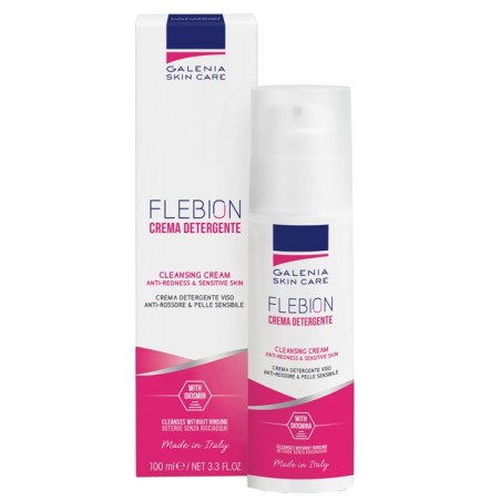Flebion Crema detergente viso senza risciacquo per couperose 100 ml Flebion Crema detergente viso senza risciacquo per couperose 100 ml