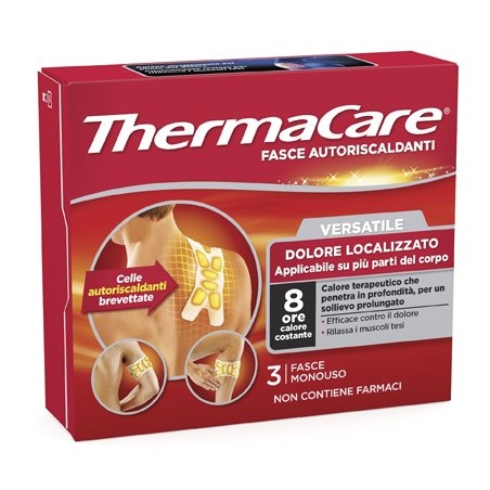 Thermacare Fascia autoriscaldante per dolore localizzato 3 pezzi Thermacare Fascia autoriscaldante per dolore localizzato 3 pezzi