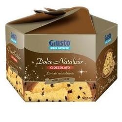 Giusto Dolce Natalizio con gocce di cioccolato senza zucchero 600 g