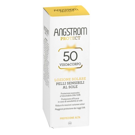 Angstrom Protect Lozione solare protettiva viso e corpo per pelle sensibile al sole SPF 50+ 100 ml Angstrom Protect Lozione solare protettiva viso e corpo per pelle sensibile al sole SPF 50+ 100 ml