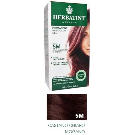 Herbatint 5M Castano Chiaro Mogano colorazione permanente per capelli 135 ml Herbatint 5M Castano Chiaro Mogano colorazione permanente per capelli 135 ml