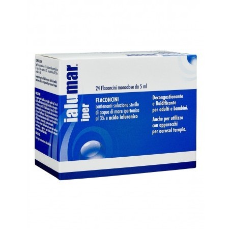 Ialumar Soluzione ipertonica per lavaggi nasali di adulti e bambini 24 flaconcini 5 ml Ialumar Soluzione ipertonica per lavaggi nasali di adulti e bambini 24 flaconcini 5 ml