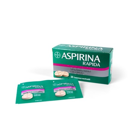 Aspirina Rapida 10 Compresse Masticabili 500mg Aspirina Rapida 10 Compresse Masticabili 500mg