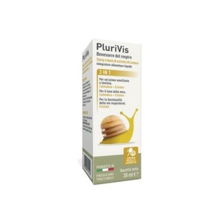 Plurivis Spray con estratto di lumaca per gola irritata gusto miele e arancia 30 ml Plurivis Spray con estratto di lumaca per gola irritata gusto miele e arancia 30 ml