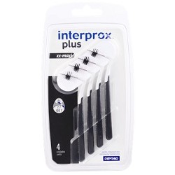 Interprox Plus XX Maxi Plus scovolino per pulizia spazi interdentali 4 pezzi nero
