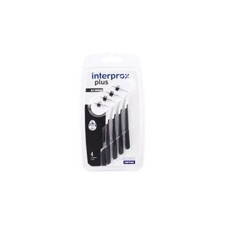 Interprox Plus XX Maxi Plus scovolino per pulizia spazi interdentali 4 pezzi nero