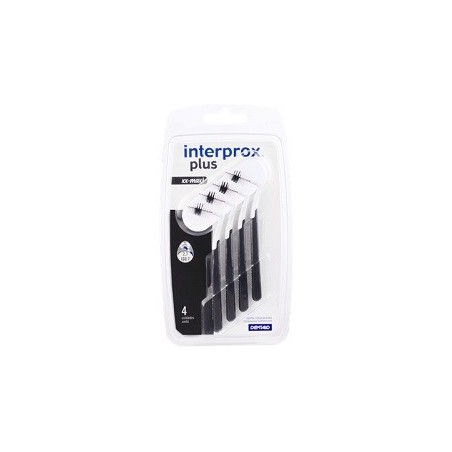 Interprox Plus XX Maxi Plus scovolino per pulizia spazi interdentali 4 pezzi nero Interprox Plus XX Maxi Plus scovolino per pulizia spazi interdentali 4 pezzi nero