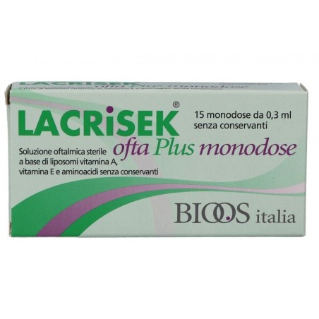 Lacrisek Ofta Plus Collirio monodose protettivo lubrificante 15 flaconcini Lacrisek Ofta Plus Collirio monodose protettivo lubrificante 15 flaconcini