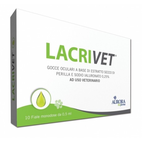 Lacrivet Gocce oculari lubrificanti per cani e gatti 10 flaconcini