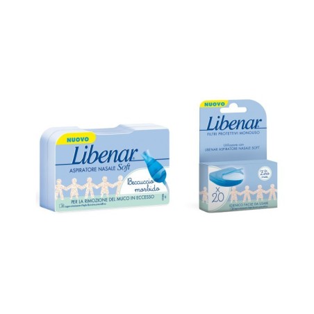 Libenar Aspiratore nasale soft + 20 filtri di ricambio Libenar Aspiratore nasale soft + 20 filtri di ricambio