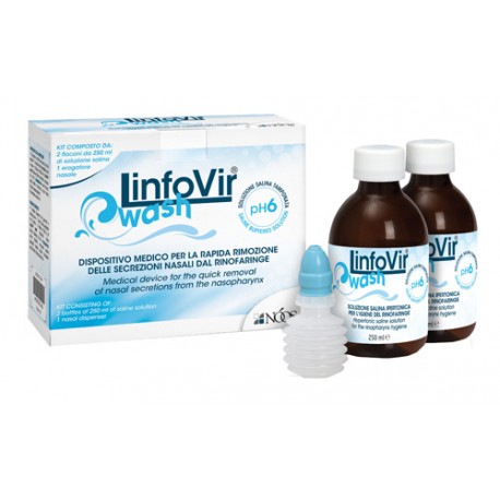 Linfovir Wash dispositivo per detersione del rinofaringe 500 ml