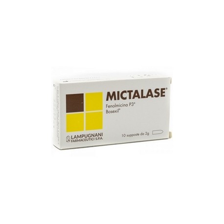 Mictalase 10 supposte per affezioni genito-urinarie e ano-rettali 