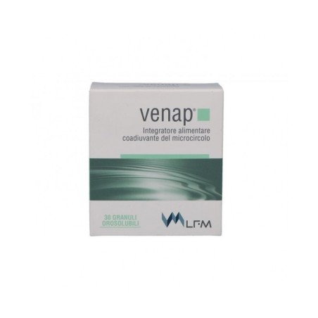 Venap 30 granuli - Integratore per la circolazione venosa e il microcircolo Venap 30 granuli - Integratore per la circolazione venosa e il microcircolo