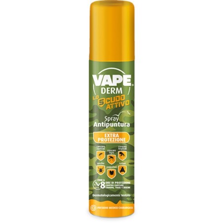 Vape Derm Scudo Attivo Spray repellente anti zanzare e insetti 100 ml