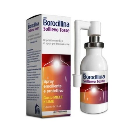 NeoBorocillina Sollievo Tosse spray per gola secca irritata 20 ml