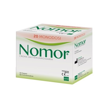 Nomor Crema antiemorroidaria cicatrizzante emorroidi e ragadi 20 pezzi 5 ml Nomor Crema antiemorroidaria cicatrizzante emorroidi e ragadi 20 pezzi 5 ml
