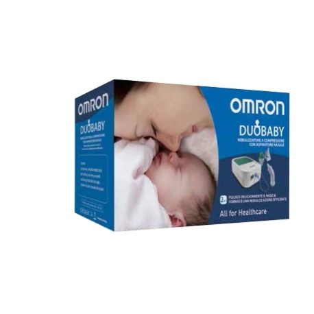 Omron Duo Baby Nebulizzatore a compressore con aspiratore nasale