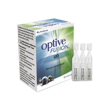 Optive Fusion UD Soluzione monodose per occhio secco 30 flaconcini 0,4 ml