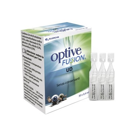 Optive Fusion UD Soluzione monodose per occhio secco 30 flaconcini 0,4 ml Optive Fusion UD Soluzione monodose per occhio secco 30 flaconcini 0,4 ml