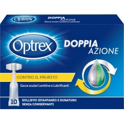 Optrex Gocce oculari doppia azione lenitive lubrificanti monodose 10 flaconcini