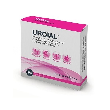 Uroial integratore per vie urinarie e drenaggio dei liquidi 14 bustine