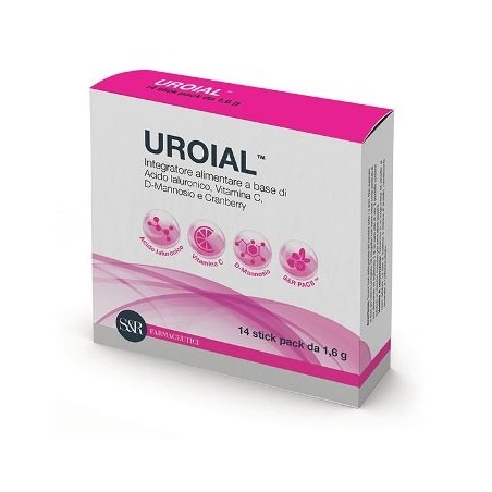 Uroial integratore per vie urinarie e drenaggio dei liquidi 14 bustine Uroial integratore per vie urinarie e drenaggio dei liquidi 14 bustine