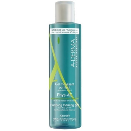 A-Derma Phys-AC Gel detergente purificante per pelli acneiche 200 ml A-Derma Phys-AC Gel detergente purificante per pelli acneiche 200 ml