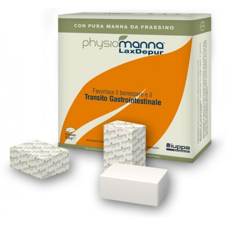 Physiomanna Lax Depur Mannite integratore per transito intestinale 12 panetti 120 g