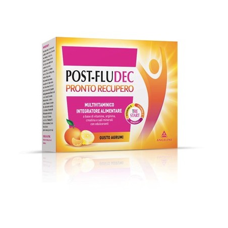 Post-Fludec Pronto Recupero integratore multivitaminico gusto agrumi 12 bustine Post-Fludec Pronto Recupero integratore multivitaminico gusto agrumi 12 bustine