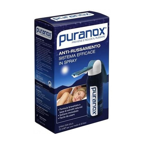 Puranox Spray Antirussamento previene e riduce il russare 75 ml