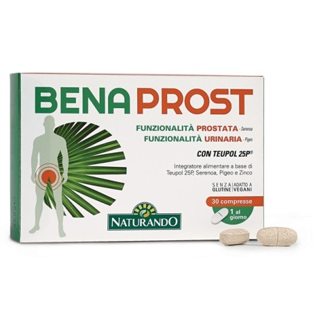 Naturando Benaprost 30 compresse - Integratore per la funzionalità prostatica e urinaria Naturando Benaprost 30 compresse - Integratore per la funzionalità prostatica e urinaria