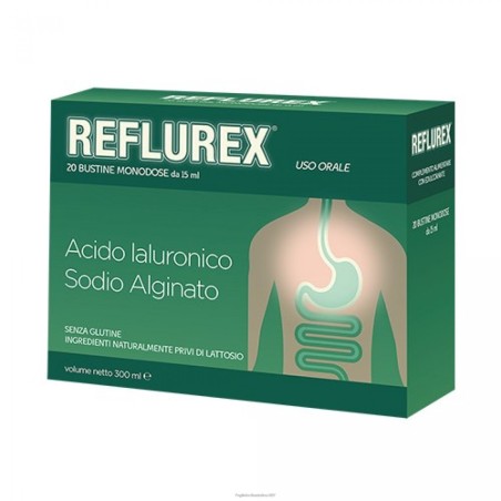 Reflurex integratore antireflusso 20 bustine monodose 15 ml Reflurex integratore antireflusso 20 bustine monodose 15 ml