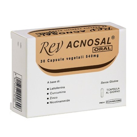 Rev Acnosal Oral integratore per la bellezza della pelle 30 capsule Rev Acnosal Oral integratore per la bellezza della pelle 30 capsule