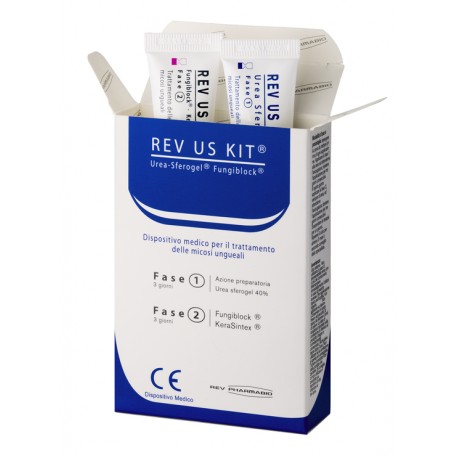 Rev Us Kit Sferogel con Fungistop Trattamento bifasico per micosi ungueali 2 tubetti da 15 ml