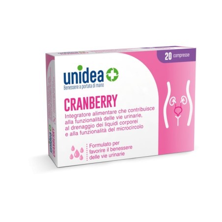 Unidea Cranberry D- Mannos 20 compresse - Integratore per le vie urinarie e la cistite Unidea Cranberry D- Mannos 20 compresse - Integratore per le vie urinarie e la cistite