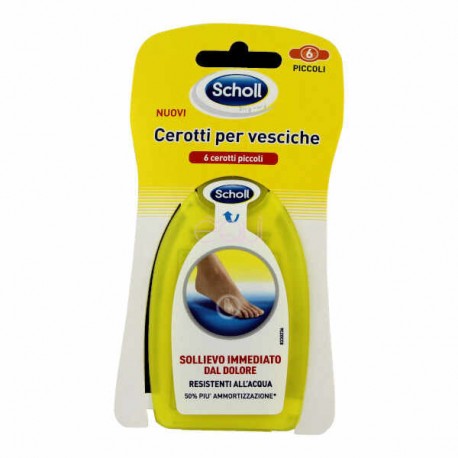 Scholl Cerotti per vesciche resistenti all'acqua 6 pezzi piccoli