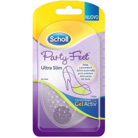 Scholl Party Feet Gel Active Ultra Slim Plantare con cuscinetto 1 paio Scholl Party Feet Gel Active Ultra Slim Plantare con cuscinetto 1 paio